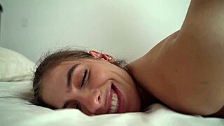 Pregnant Latina Brunette Oiled Tits Massaged Happy Ending