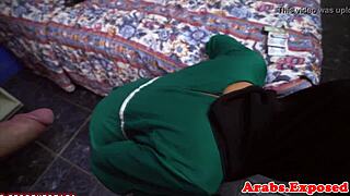 Arabian seductress grinds huge cock cowgirl style with massive tits