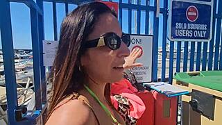 real amateur couple fucks hard outdoors on open sea full cumshot video!!