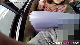 Voyeur Spies Hidden Cam Upskirt on Fingering Japanese Teen Skirt