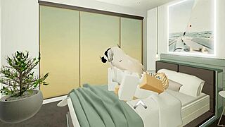 she hops on his cock riding like a pro gamer in condo