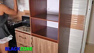 i crave my stepmom lover's curvy ebony belly in the kitchen