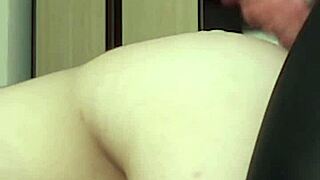 Old man blindfolds petite teen aprill and fucks her tight ass doggystyle with cum