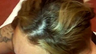 SUCKING COCK sounds like LOVE as tattooed gf deepthroats and swallows cum!