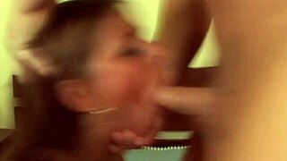 simony diamond drops to knees for hardcore deepthroat blowjob close-up