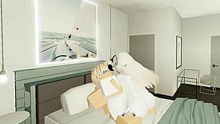 she hops on his cock riding like a pro gamer in condo