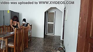 maid whore bends over shaking her fat curvy ass for daddy on homemade cam