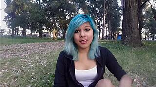 Sexy Chica Fingers Cute Tits And Ass For Explosive Young Orgasm!