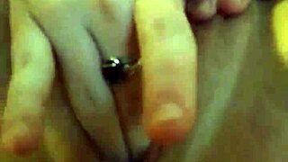 i finger my wet pussy horny to friend's porno close up