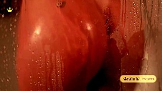 brazilian beauty lala taking a hot shower teasing photographer with big tits and ass 🍑💦