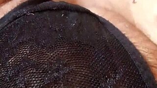 Gretala's pregnant glow shines through transparent thong flashing sensual cravings