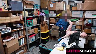 lp officer sets a trap for the shoplifting teen lifter then rips her clothes and punishes her with monster cock doggystyle at work