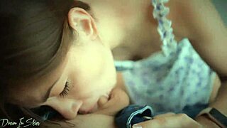 skinny brunette girlfriend teases with sloppy deepthroat swallow