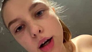 big ass teen shoves huge dildo deep then sits on face