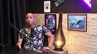 Sheer Red Swinger Negra Sucking Negro Cock Measures Up