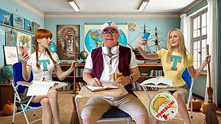 teacher, ride that broomstick on my cock for halloween lesson?