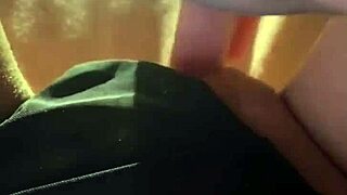 girl strokes her wet pussy in solo play