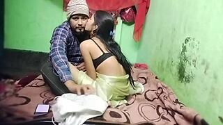 Cheating Skinny Indian Wife Rides Friend's Cock Doggystyle Outdoor Snow Quickie First Time Husband Away