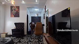 hey chubby ebony milf shakes her huge ass naked around the house loving every jiggle