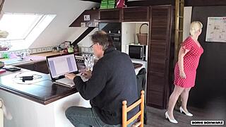 Boris Schwarz fucks cheating girlfriend doggystyle behind his back with huge cock