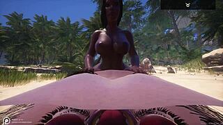 BIG ASS BLACK MILF Indra POUNDS Fat Ziad's TINY DICK Beachside He Craves Her PUSSY