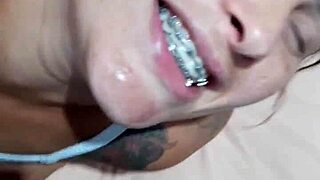 damn, sucked the handyman's dick at home but no condom for bareback ass fuck!