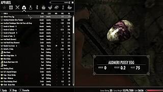 Pierced solo babe rams dildo deep into wet pussy with skyrim toys