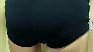 Super cute japanese maid teen plugs huge ass with buttplug in sexy uniform