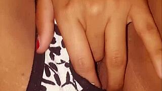 cute latina hermanastra spreads big pussy masturbating like total slut