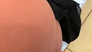 gostosa student pulls out her toy for a deep blowjob tease before anal play