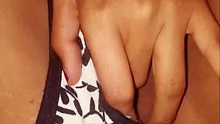 cute latina hermanastra spreads big pussy masturbating like total slut