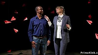 i pound black male slave ass as blonde domme