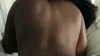 creamy black milf mom bent over doggystyle by stepson huge cock pounding