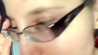 ASMR Pink Lipstick Banana Eat Eyeglasses Fetish