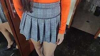 hermanastra drops by hermanastro ends up with creampie pussy full of cum 😍💦