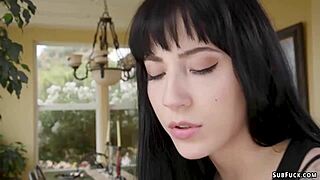 Stepdad Pounds Goth Teen Ass While Wife Watches