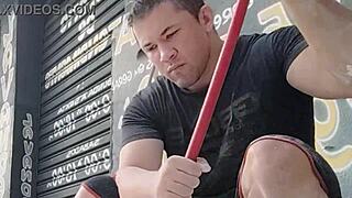 WOW! Watch This Busty Morena MILF Slam That Hammer Deep in Her Juicy Holes!