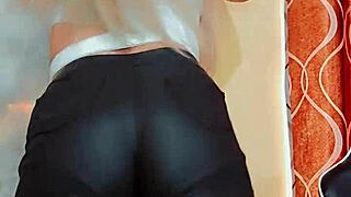 This sexy transsexual strokes her cock so deliciously in crossdressing lingerie 😍🍆💦 loving every tug and moan!