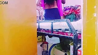 desi housewife chats dirty with storekeeper in unexpected shop encounter