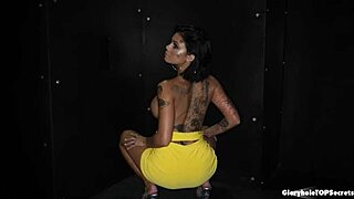 oh fuck yeah genevive that's perfect deepthroat on that monster cock from the gloryhole