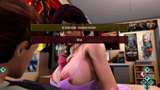 big tits bounce free as she strokes to explosive cumshot