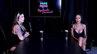 Dude, watch Alice Vasconcelos' naughty tattooed interview full of filthy Brazilian casting action on sheer red part 3!