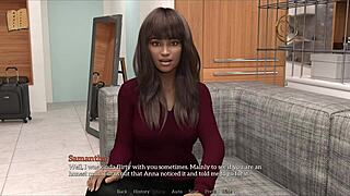 Heart pounds reliving big tits brunette's passionate game memories