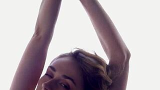 wanna see this petite babe's hot tits and body stripped naked??