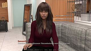 Heart pounds reliving big tits brunette's passionate game memories