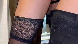 Wanna secretly fuck this stocking secretary with my huge cock at home?