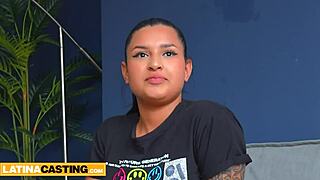 big ass latina rimmed hard then pussy pounded at casting