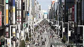 Cute Petite Asian Babe's Slippery Nuru Handjob Massage!