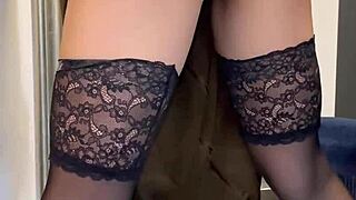 Wanna secretly fuck this stocking secretary with my huge cock at home?