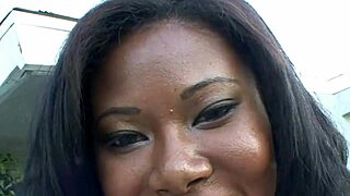 ebony beauty flaunts her massive natural chest